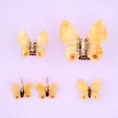 Coucou Suzette Mini kopča za kosu Yellow Butterfly