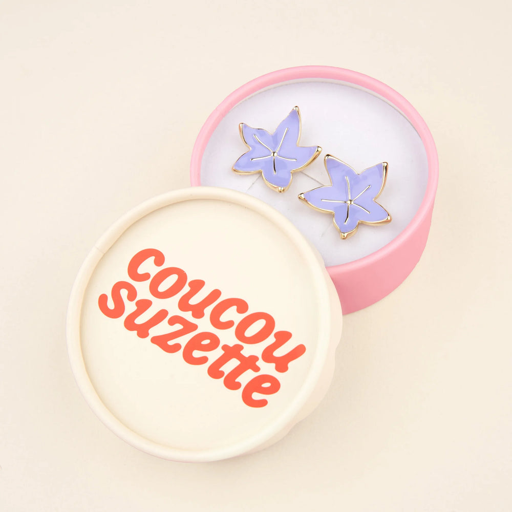 Coucou Suzette naušnice Bellflower - ručni emajl