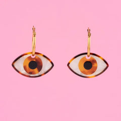 Coucou Suzette Earrings Brown Eye