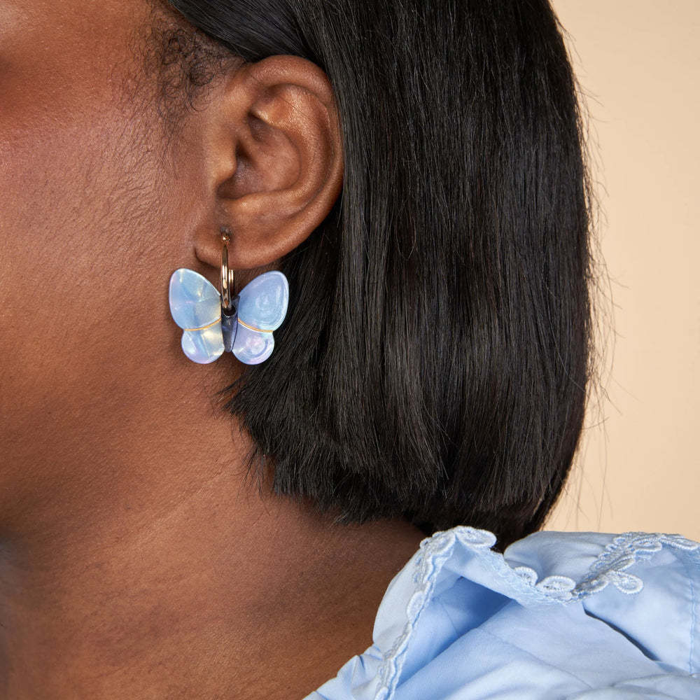 Lavender Butterfly - naušnice od mesinga Coucou Suzette