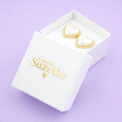 Coucou Suzette Pearl Heart Earrings