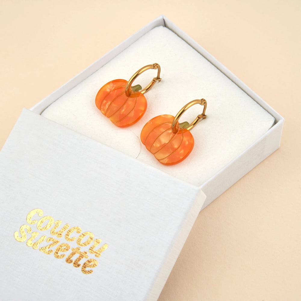 Coucou Suzette Naušnice Pumpkin - kutija
