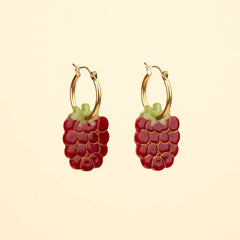 Coucou Suzette Naušnice Raspberry
