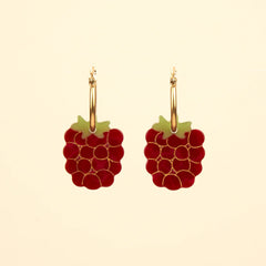 Coucou Suzette Naušnice Raspberry