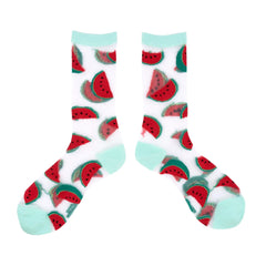 Coucou Suzette Prozirne Čarape Watermelon