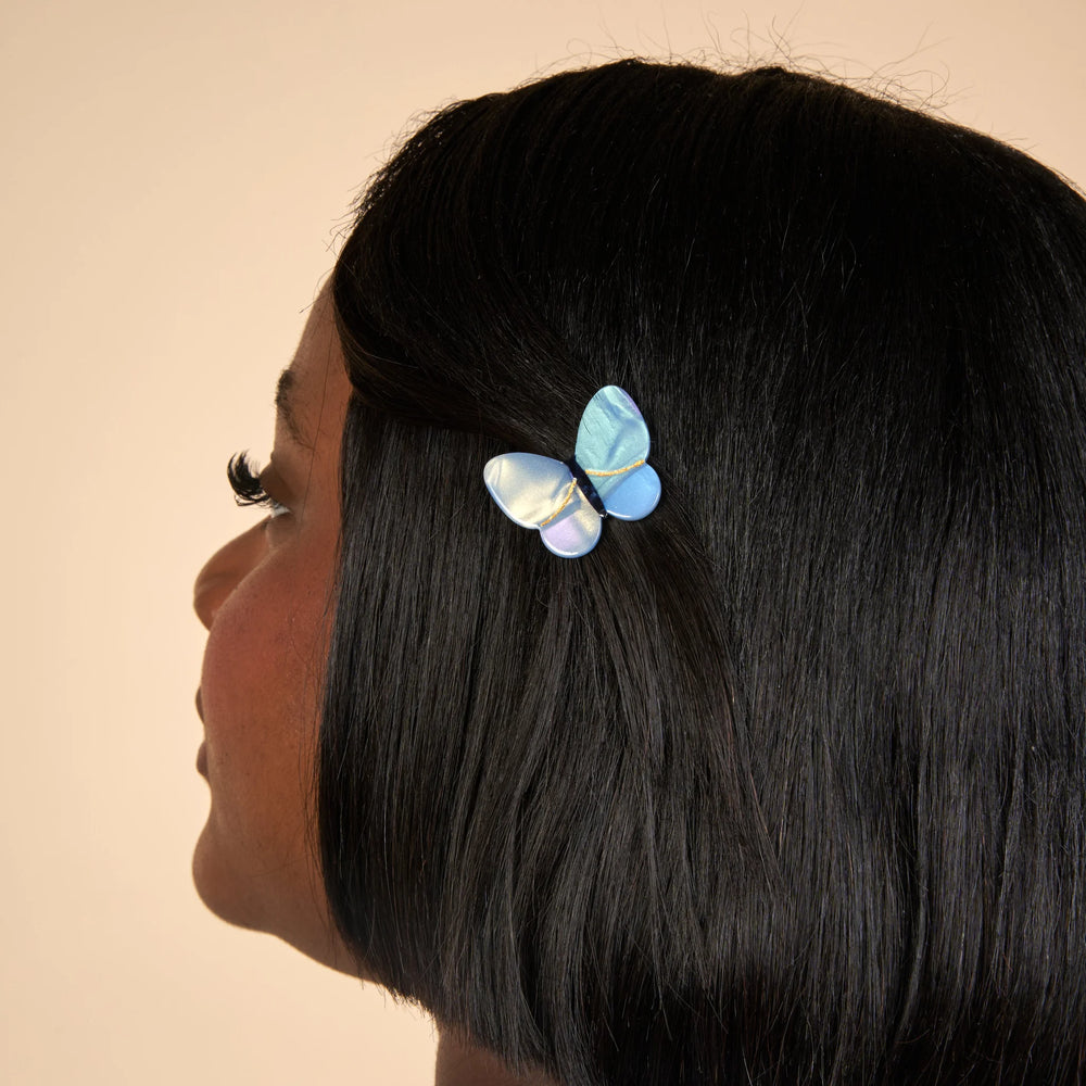 Coucou Suzette Španga za kosu Lavender Butterfly na modelu