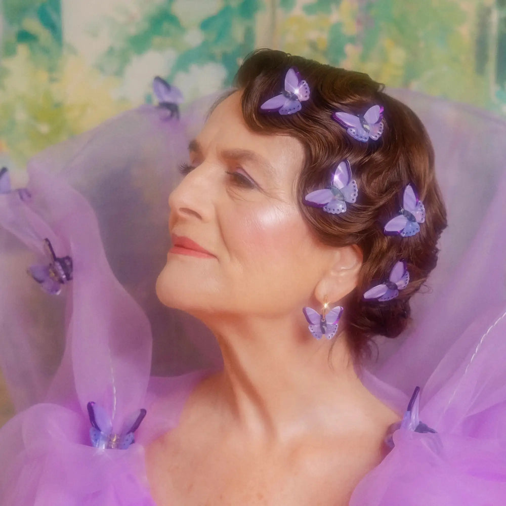 Coucou Suzette Španga za kosu Purple Butterfly