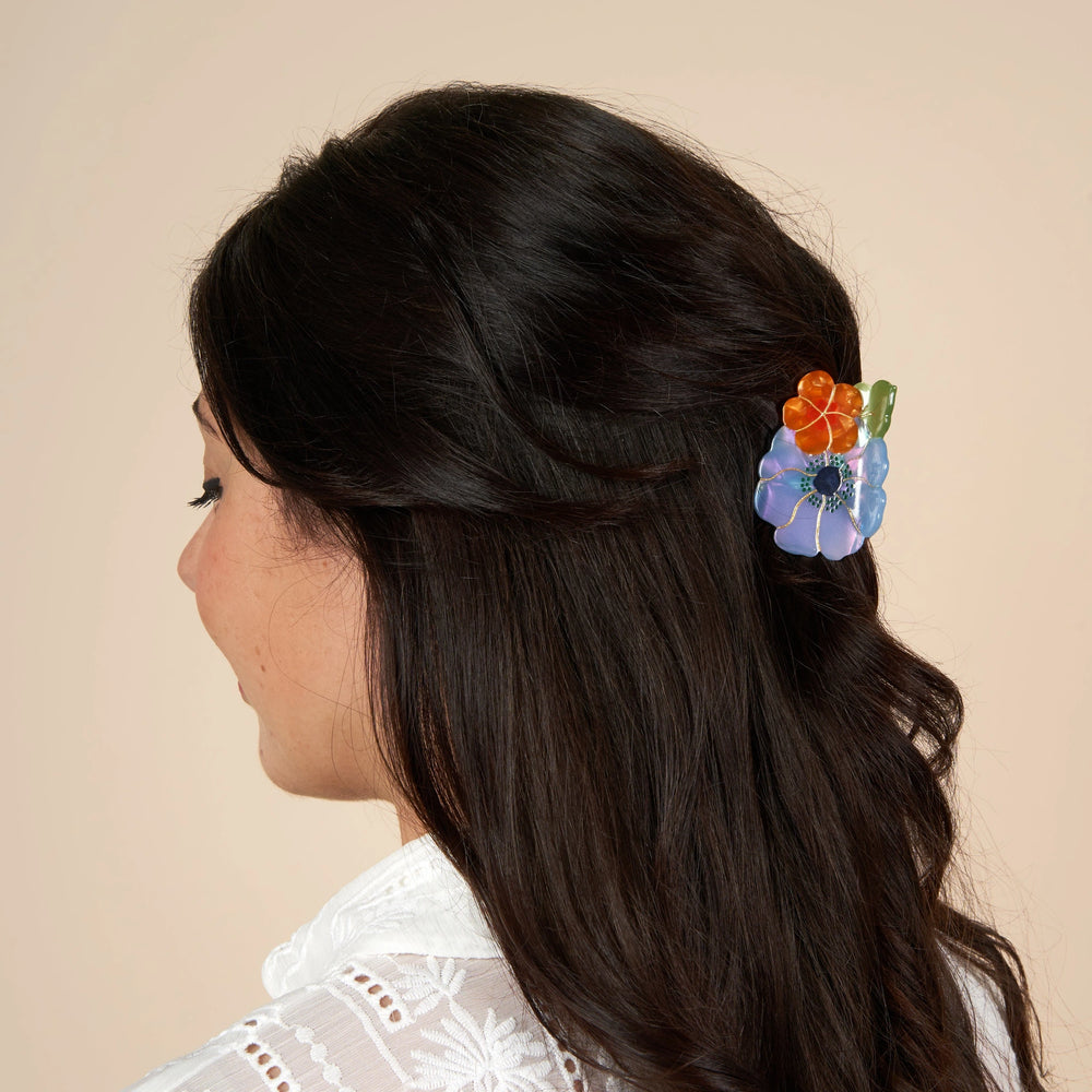 Kopča za kosu Blue Flower - prikaz izbliza