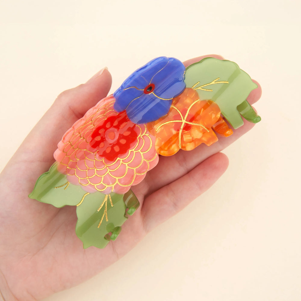Kopča za kosu Flower Bouquet - zakvačeno na torbu