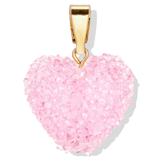 Crystal Haze Jelly Heart pendant - Baby Pink