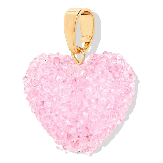 Crystal Haze Jelly Heart pendant - Baby Pink