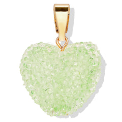 Crystal Haze Jelly Heart Pendant - Pistachio