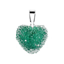 Crystal Haze Jelly Heart privjesak - Cactus srebrni