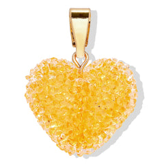 Crystal Haze Jelly Heart privjesak - Sunshine Orange