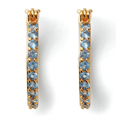 Crystal Haze Mini ring earrings - Adriatic blue