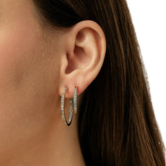 Crystal Haze Mini ring earrings - Adriatic blue