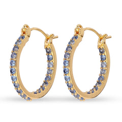 Crystal Haze Mini ring earrings - Adriatic blue