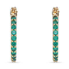 Crystal Haze Mini Ring Earrings - Emerald