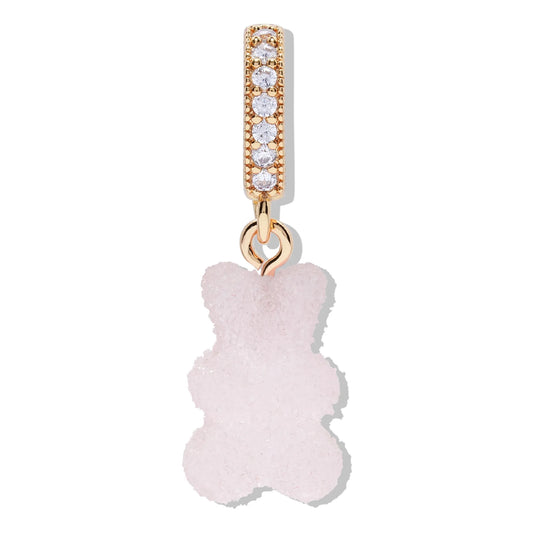 Crystal Haze Nostalgia bear Fizzy Pave pendant - Strawberry