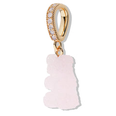 Crystal Haze Nostalgia bear Fizzy Pave pendant - Strawberry