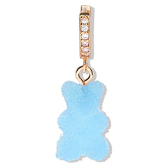 Crystal Haze Nostalgia bear Fizzy earring - Blueberry