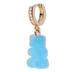 Crystal Haze Nostalgia bear Fizzy earring - Blueberry