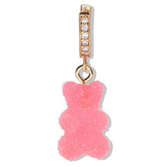 Crystal Haze Nostalgia bear Fizzy earring - Cherry