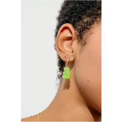 Crystal Haze Nostalgia bear Fizzy earring - Sour Apple