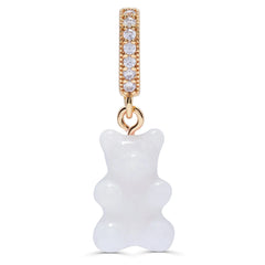 Crystal Haze Nostalgia bear Pave privjesak - Pearl