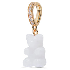 Crystal Haze Nostalgia bear Pave pendant - Pearl