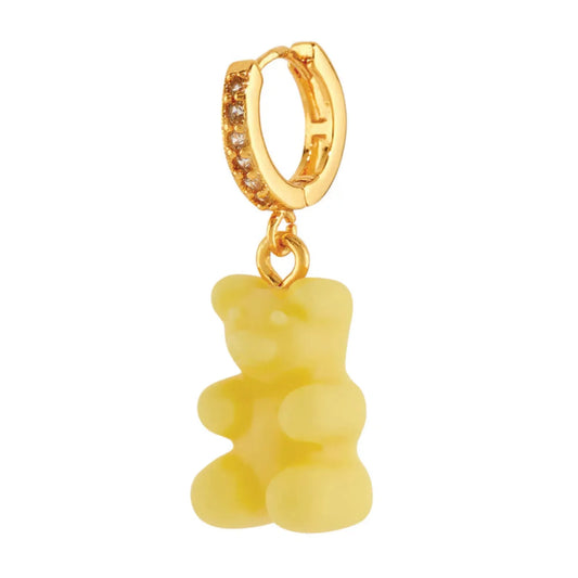 Crystal Haze Nostalgia bear earring - Lemonade