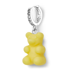 Crystal Haze Nostalgia bear earring - Lemonade silver