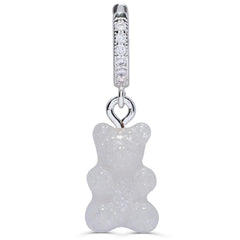 Crystal Haze Nostalgia bear earring - Glittery silver