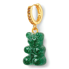 Crystal Haze Nostalgia bear earring - Green Haze