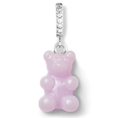 Crystal Haze Nostalgia bear earring - Lavender silver