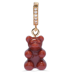 Crystal Haze Nostalgia bear earring - Toffee