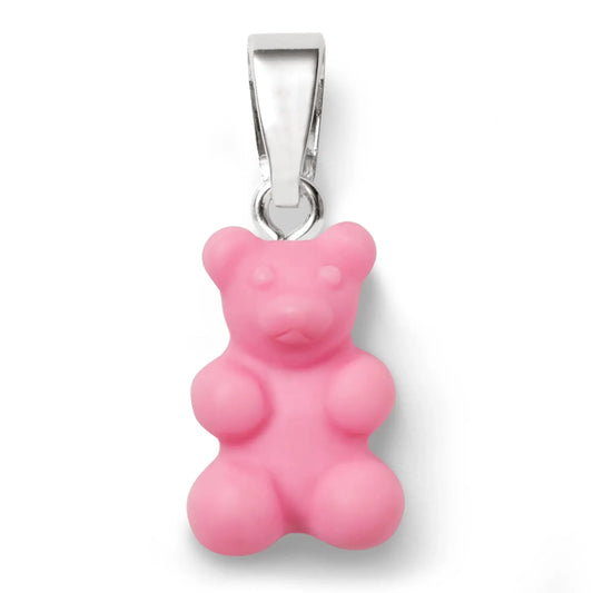 Crystal Haze Nostalgia bear pendant - Elle Woods silver