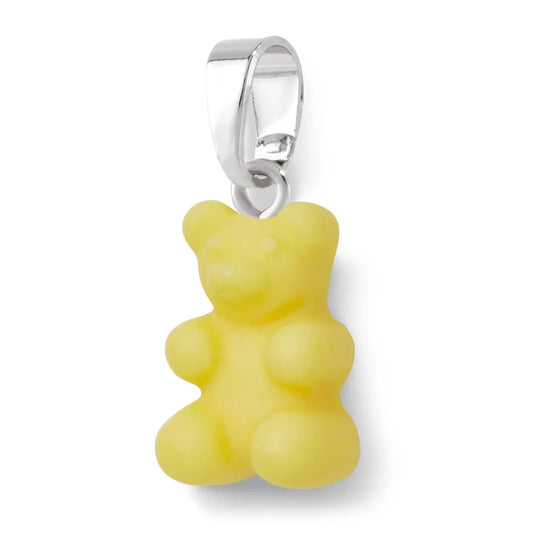 Crystal Haze Nostalgia bear pendant - Lemonade silver