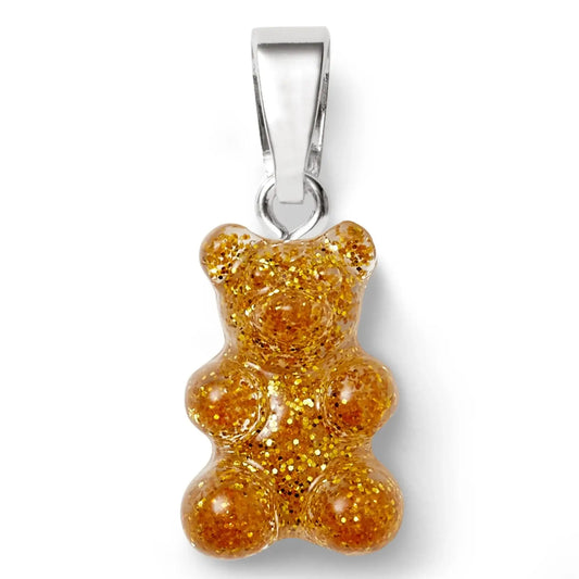 Crystal Haze Nostalgia bear pendant 24k - silver