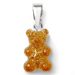 Crystal Haze Nostalgia bear pendant 24k - silver