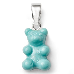 Crystal Haze Nostalgia bear pendant - Baby Shark silver