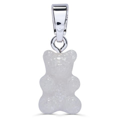 Crystal Haze Nostalgia bear privjesak - Glittery srebrni