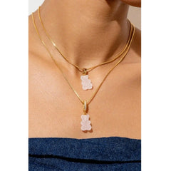 Crystal Haze Nostalgia bear Fizzy pendant - Marshmallow