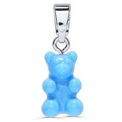 Crystal Haze Nostalgia bear privjesak - Sky Blue srebrni