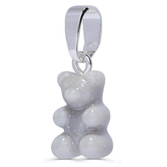 Crystal Haze Nostalgia bear pendant - Steel silver