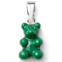 Crystal Haze Nostalgia bear pendant - Vegan silver