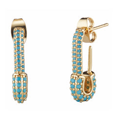 Crystal Haze Pin Up Earring - Mykonos Blue