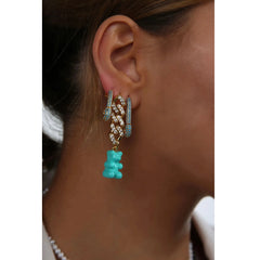 Crystal Haze Pin Up Earring - Mykonos Blue