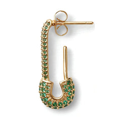 Crystal Haze Pin Up Earring Large - Emerald