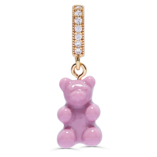 Crystal Haze Nostalgia bear Pave privjesak - Mauve